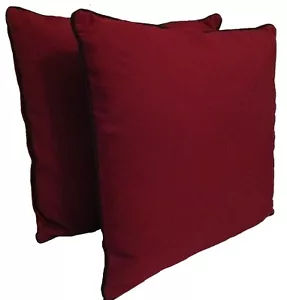 D&M Polyester 18"x18" Indoor/outdoor Decorative Throw Pillow, set of 2, Red - Picture 1 of 1