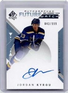2018-19 SP Authentic Future Watch Autograph Rookie Jordan Kyrou RC Auto /999 St. - Picture 1 of 2
