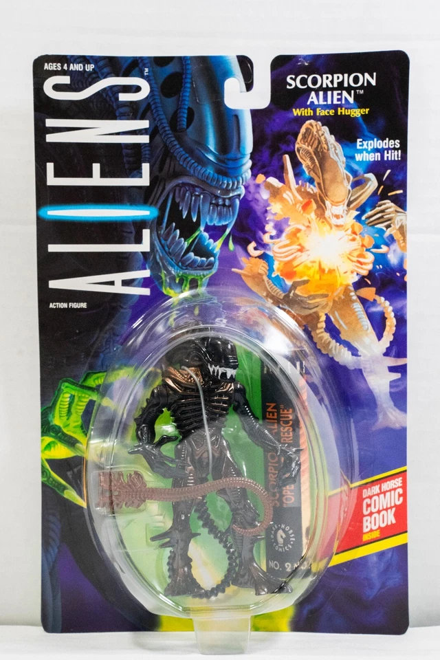 VINTAGE 1992 Kenner Aliens Scorpion Alien With Face Hugger Action Figure #65730