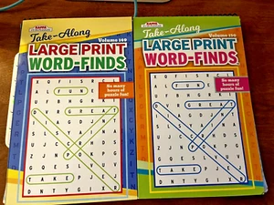 Lot  of 2  Kappa Take Along LARGE PRINT  WORD FINDS  Vol. 149 & 150 - NEW - Bild 1 von 5
