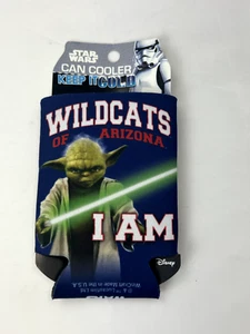 Arizona Wildcats NCAA Can Holder Cooler Bottle Sleeve Star Wars Team Yoda - Picture 1 of 2