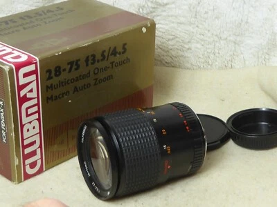 rare clubman 28 75mm mc zoom macro pk f3.5-4.5 stunning  lens k1000 me super - Image 1 of 3