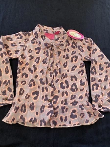 Anasi The Little Goods Co NWT Leopard Print Peplum Top - 5 Years - Picture 1 of 11