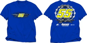 Brian Vickers 2014 Checkered Flag Sports #55 Aaron's Fan Up Tee FREE SHIP - Picture 1 of 1