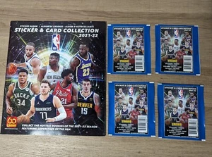 2021-22 Panini NBA Sticker Collection Album & 4 Packs! 30 Stickers & 4 Cards! - Picture 1 of 9