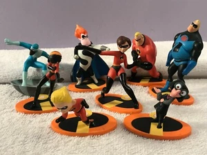 Disney Pixar set of 8 collectable Incredible Figurines on stands OH3478 - Bild 1 von 10