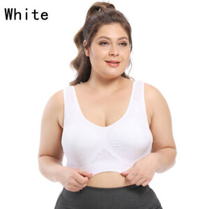 Plus Size Women Shockproof Breathable Wireless Push-up Vest Bra Sports Underwear