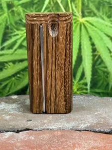 4" Classic Zebrawood Twist Top Dugout With Poker & Black Shark Tip - Picture 1 of 6