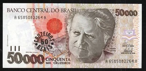 Billete Brasil 50 Cruzeiros Reales en 50000 Cruzeiros - UNC - P-237 - 1993 - Imagen 1 de 2