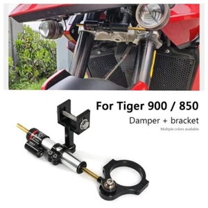 CNC Steering Damper Stabilizer Bracket Kit Mount for TIGER 900 GT RALLY 850 - Picture 1 of 14