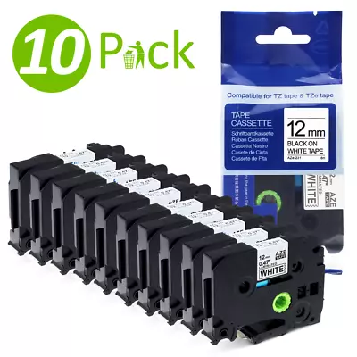 GREATEAM 10Pk Compatible Label Maker Tape 12mm for Brother P-Touch TZ-231 TZe-231 PT-D210