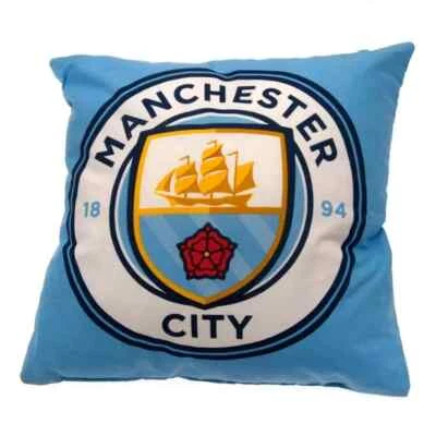 Manchester City FC Crest Cushion Home Décor MCFC Fan Gift Official - Image 1 of 4