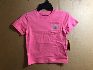 Carhartt Youth Short Sleeve T Shirt, Size 7, Pink Lemonade CA6513-P391 ** - Picture 1 of 5