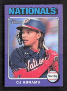 2024 Topps Heritage Hot Box refractor cromado púrpura #446 CJ Abrams - Imagen 1 de 2