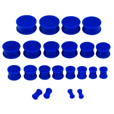 Kit de estiramiento de tapón medidor de oreja de silicona de 16-26 piezas juego de túnel de carne de silla de montar de 8 g a 1" Foto 1 de 4