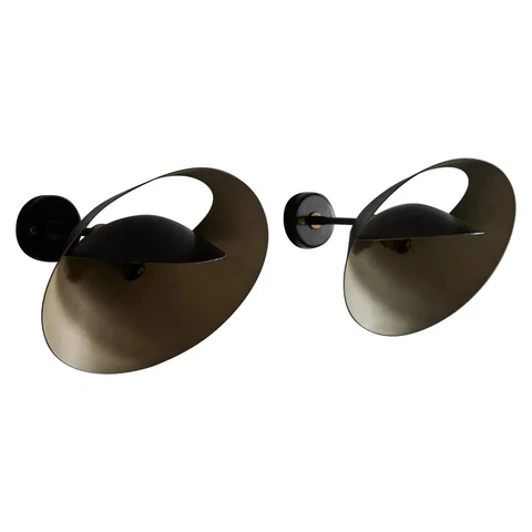 Rare Saturne Sconces by Serge Mouille Cover