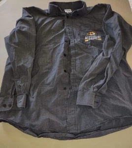 Missouri Tigers Collared Button Down Shirt Red Oak Sportswear Sz L - Picture 1 of 6