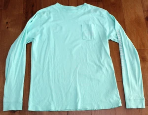 Vineyard Vines LONG SLEEVE SHIRT Girls 18 XL Mint Green Logo Top - Picture 1 of 3
