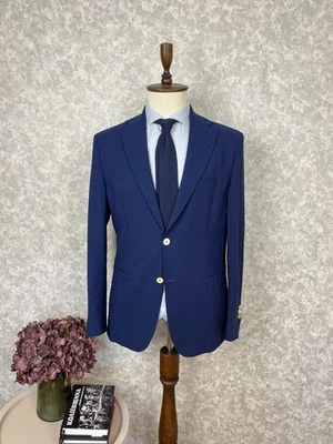 Boggi Milano Navy Blue Unlined Patch Pockets Lightweight Summer Blazer 40, EU 50 - Image 1 of 4