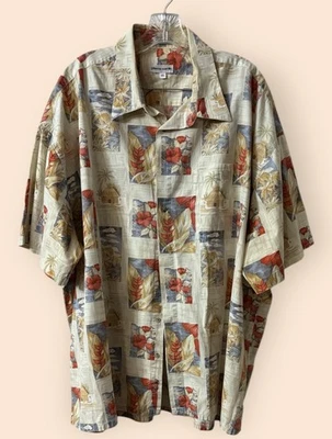 Pierre Cardin Men’s Shirt Sz 3X Vtg Hawaiian Aloha Camp Vacation Beach Cotton - Image 1 of 4