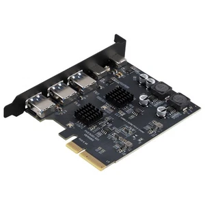 Carte d'extension USB3.2 GEN2 10Gbps PCI-E 4X carte adaptateur portable TYPE-C9970 - Photo 1/7