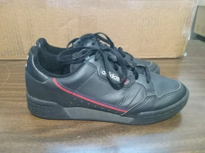 Adidas Originals Continental 80 J Black Red Sneakers F99786 Youth Size 5 - Image 1 of 4