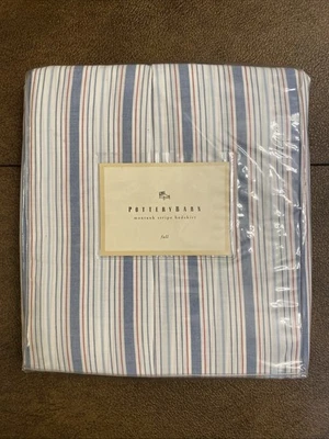 Pottery Barn Montauk полоски юбка полный размер новый красный, белый и синий морской - Изображение 1 из 2