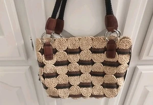 Brighton Purse Straw and Leather Bag - Picture 1 of 13