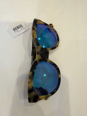 Gafas de sol J CREW para mujer caparazón de tortuga CABANA azul lentes reflectantes borde completo Foto 1 de 4