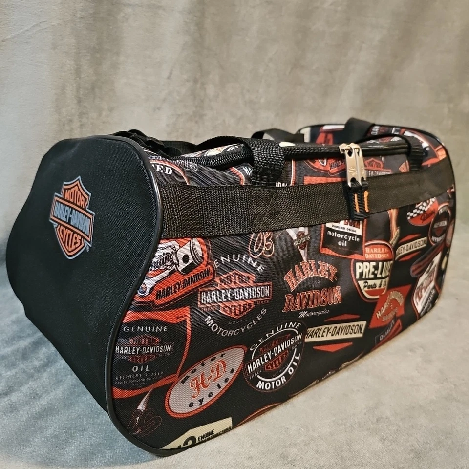 Harley Davidson Logo Sport Light-Weight Duffel Gym Travel Weekender Bag Logo AOP - Image 1 of 4
