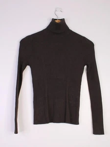 Karen Millen Brown Ribbed Knit Roll Neck Jumper Size 2 (UK 10) - Picture 1 of 8