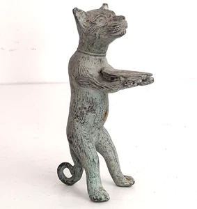 Bronze Figurine CAT Patinated 13cm - Picture 1 of 4