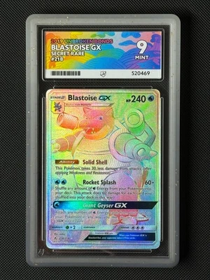 ACE 9 Blastoise GX 218/214 Secret Rare Pokémon Card Unbroken Bonds Holo MINT - Image 1 of 4