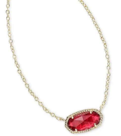 Kendra Scott Elisa Pendant Necklace In Berry
