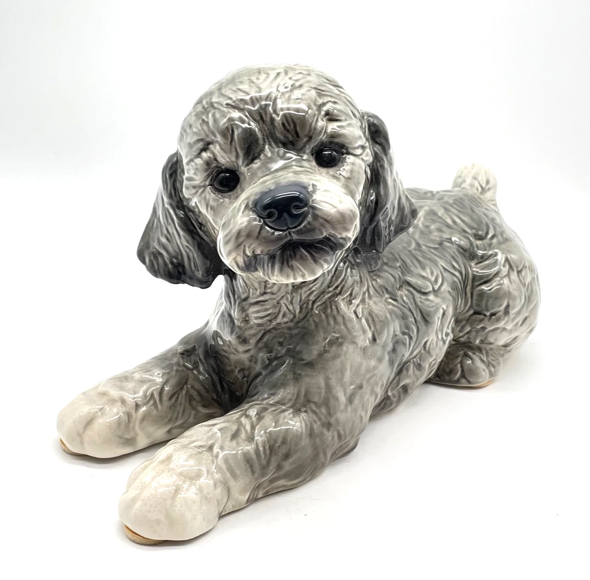 Lukitas Stehende Rosa Pudel-Skulptur - 25,4 Cm, Aus Kunstharz, Dekorative Tierfigur Für Garten & Wohnung
