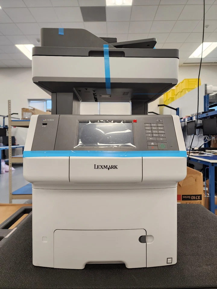 LEXMARK X748DE 34T5012 DUPLEX MFP 2400 X 600 COLOR LASER 220V, NO TONER - NICE! - Image 1 of 4