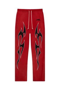 Hellstar Halloween Flame Sweatpants Red - Picture 1 of 9