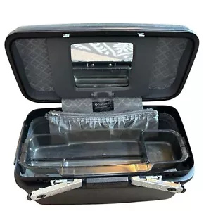 VTG 70’s Samsonite Silhouette Hard Shell Gray Train Cosmetic Makeup Travel Case - Picture 1 of 10