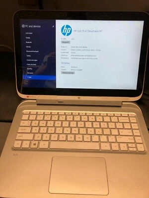 HP Split X2 13-r100dx 13.3" Intel i3 1.50GHz 4GB 500GB WiFi 4G Tablet PC win 8.1 - Image 1 of 3