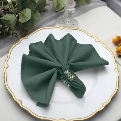 100 pcs 17" Polyester Napkins Wedding Table Top Supply Wholesale Decorations - Image 1 of 2