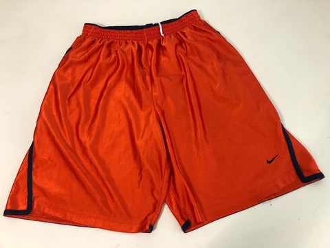 ORANGE NIKE ILLINOIS FIGHTING ILLINI BASKETBALL ATHLETIC SHORTS MENS L LARGE Cover
