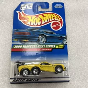 Hot Wheels 2000 Treasure Hunt Series 2/12 #50 Tow Jam Yellow w/ Real Riders B193 - Picture 1 of 10