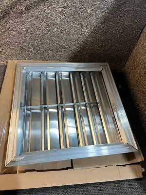 Ventilación de persiana cuadrada de aluminio de 22", plateada 775254 EAS-MF 22" Foto 1 de 4