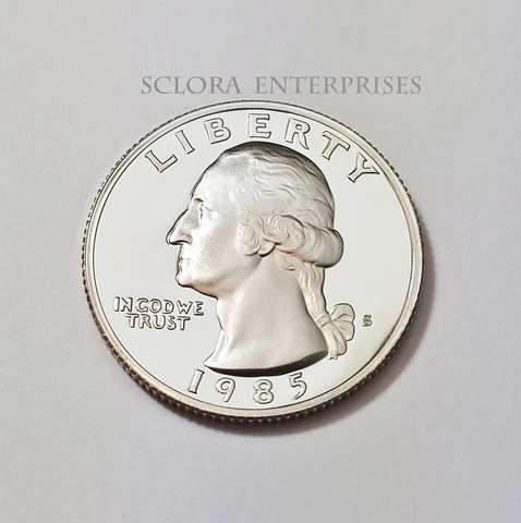 1985 S WASHINGTON *PROOF* QUARTER  **FREE SHIPPING** Cover