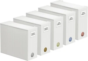 SpaceAid 5 Pack Bed Sheet Organizers and Storage, 5 Pack, White, 5 - Picture 1 of 5