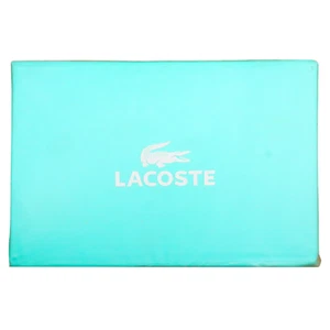 Lacoste 100% Cotton Queen Fitted Sheet 8442 270 Crocod'il Water Blue - Picture 1 of 5