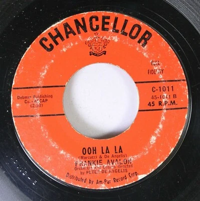 Rock 45 Frankie Avalon - Ooh la La / Dede Dinah Sur Chancellor - Photo 1/2