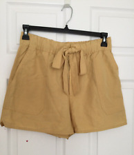 New Club Monaco women's Belted Pull-On Shorts in Yellow Size 8-Orig. $129