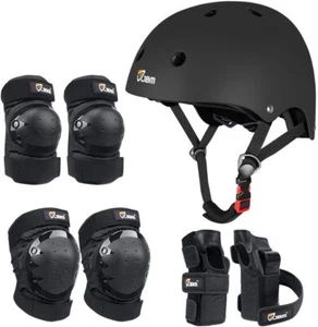 Kid Skating Protective Gear Set for Beginner to Advanced, Skateboard Helmet Knee - Picture 1 of 8