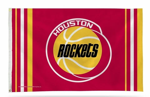 Houston Rockets Flag Banner 3x5 Retro Design Premium Outdoor House Basketball Cover